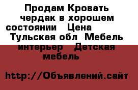 Продам Кровать-чердак в хорошем состоянии › Цена ­ 10 000 - Тульская обл. Мебель, интерьер » Детская мебель   